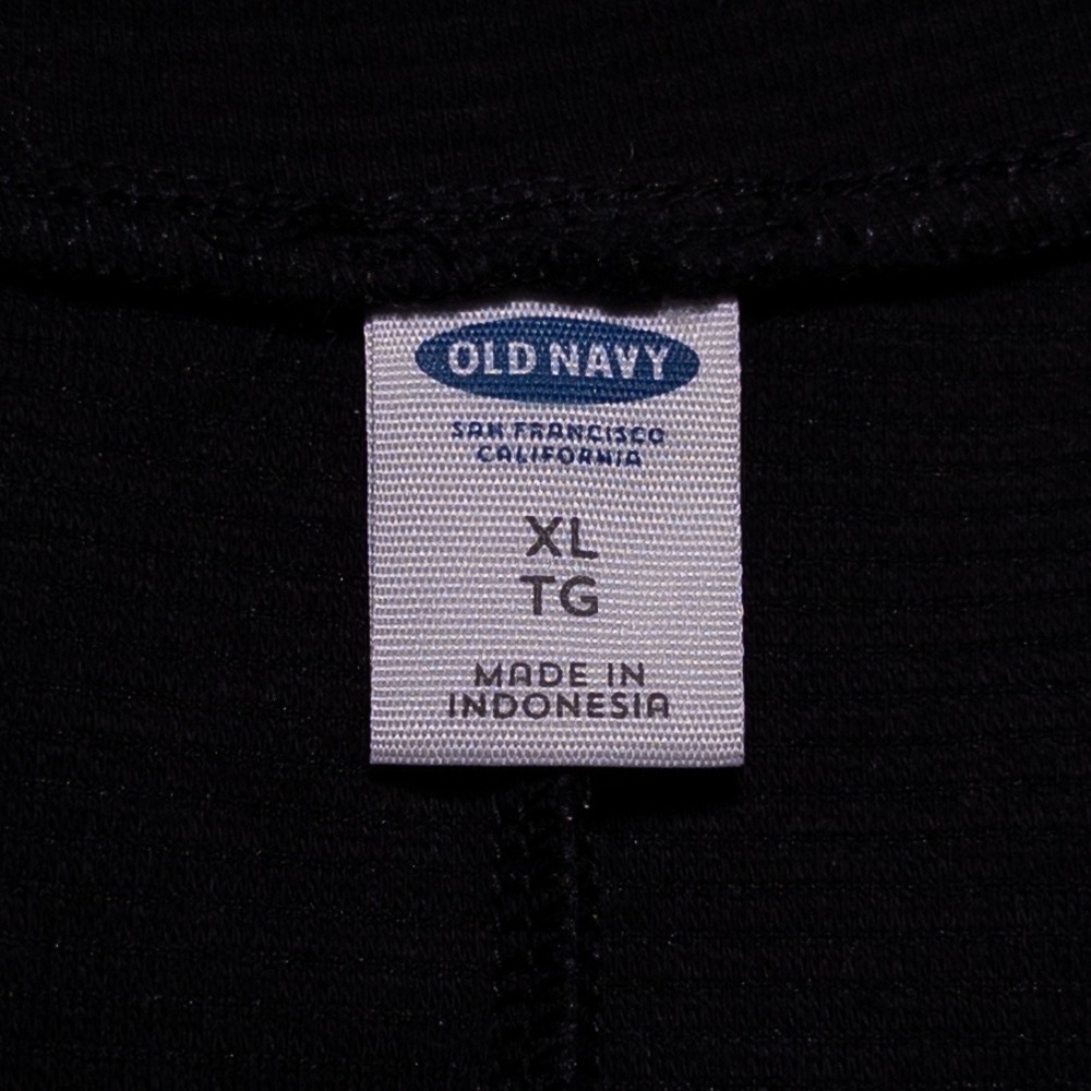 Old Navy Womens Shift Dress XL Black Textured Knit 3/4 Sleeve Minimalist Capsule - Picture 7 of 9